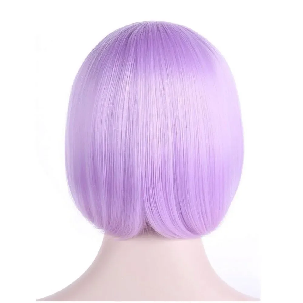 Onedor 10” Purple Lilac Bob Wig Flapper Cosplay Adjustable